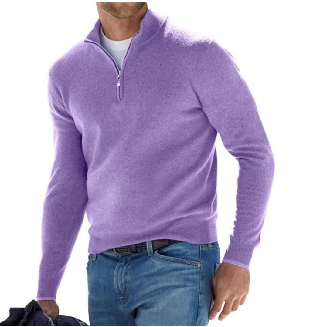Zip-Neck Pullover