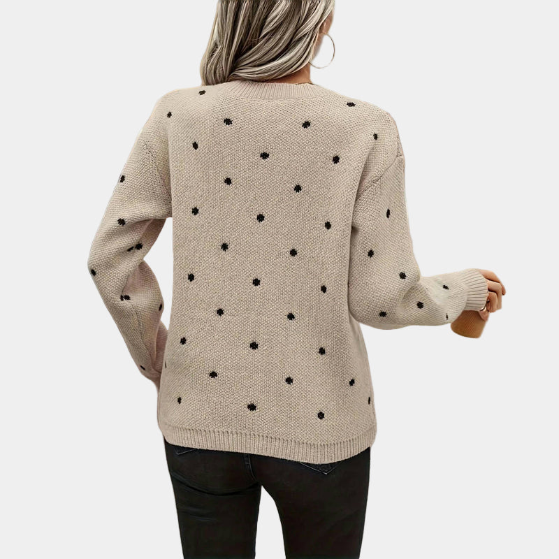 KYLIE | Elegant Dot Knit Sweater