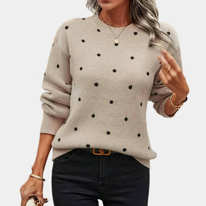 KYLIE | Elegant Dot Knit Sweater
