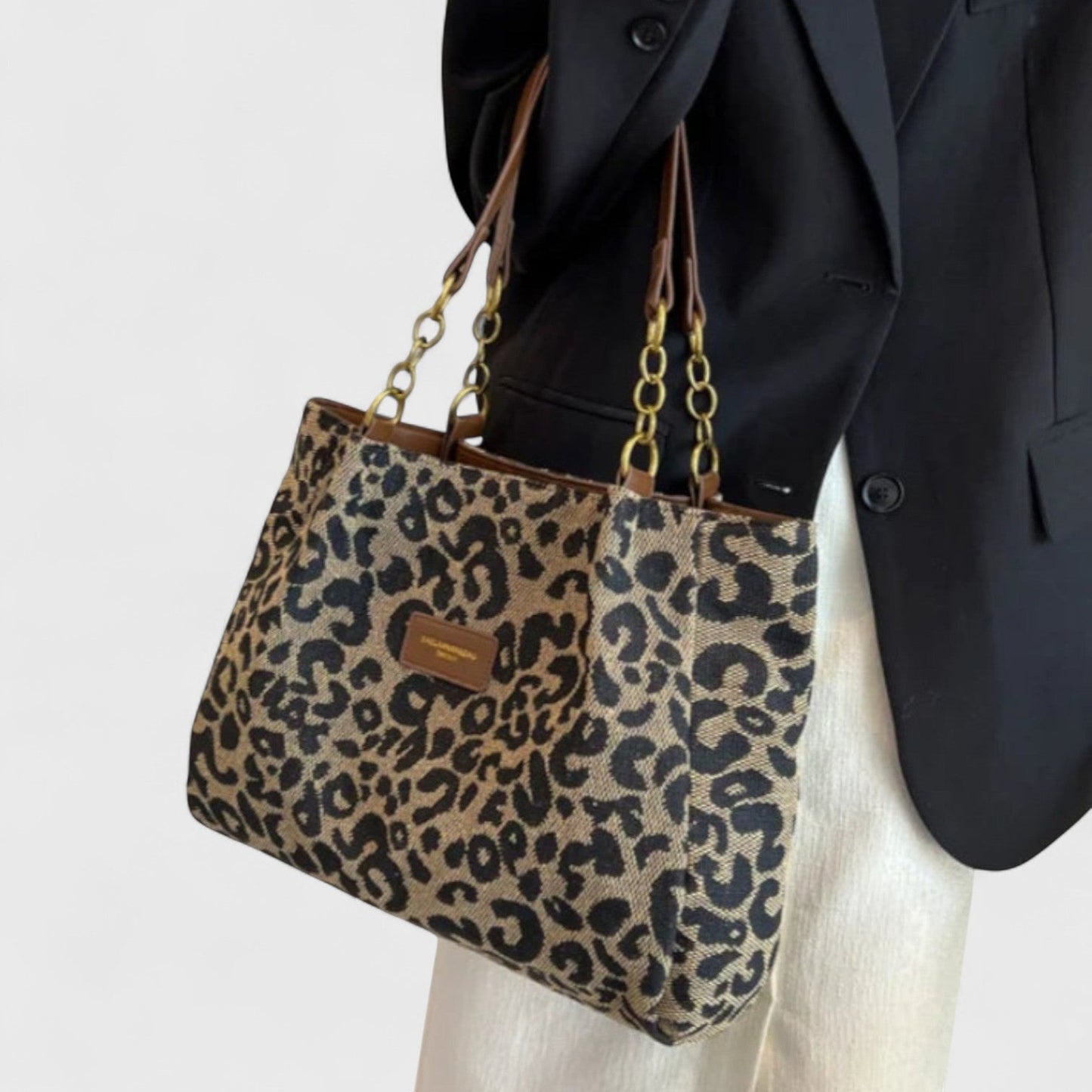 ELLA | Leopard Print Shopping Bag