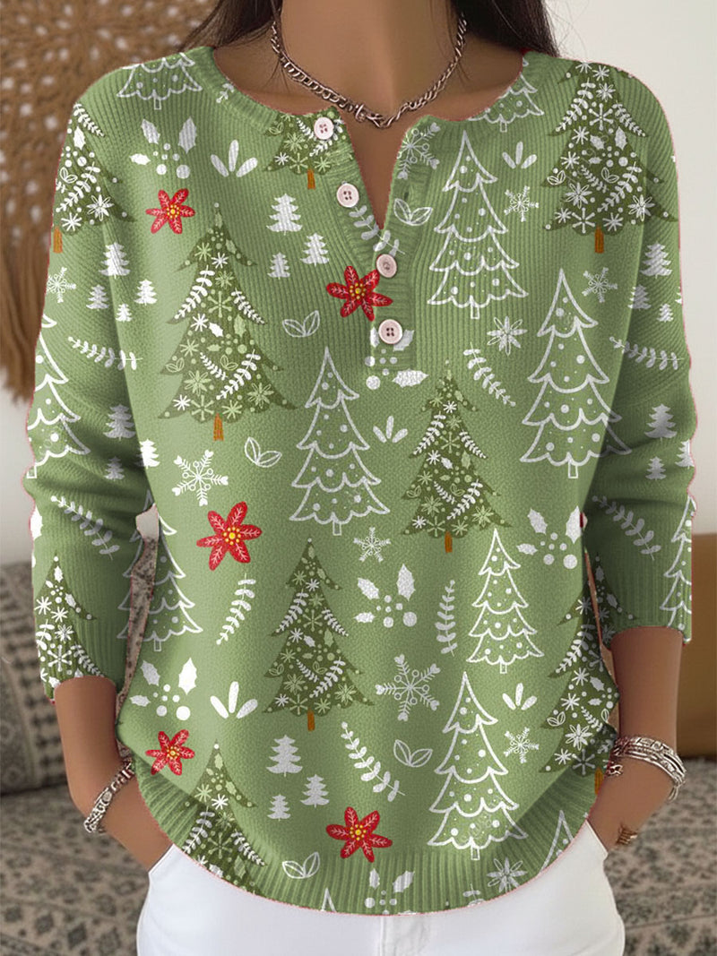 SNOWY | Christmas Sweater With Buttons