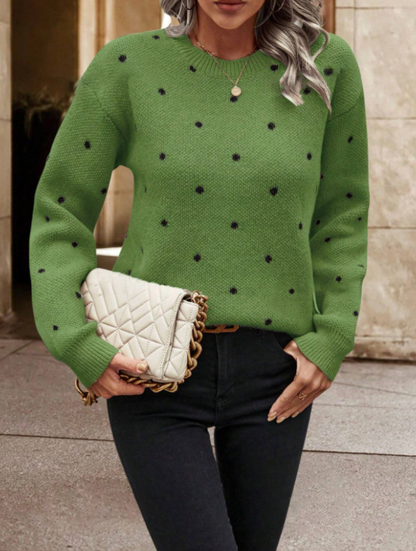 KYLIE | Elegant Dot Knit Sweater