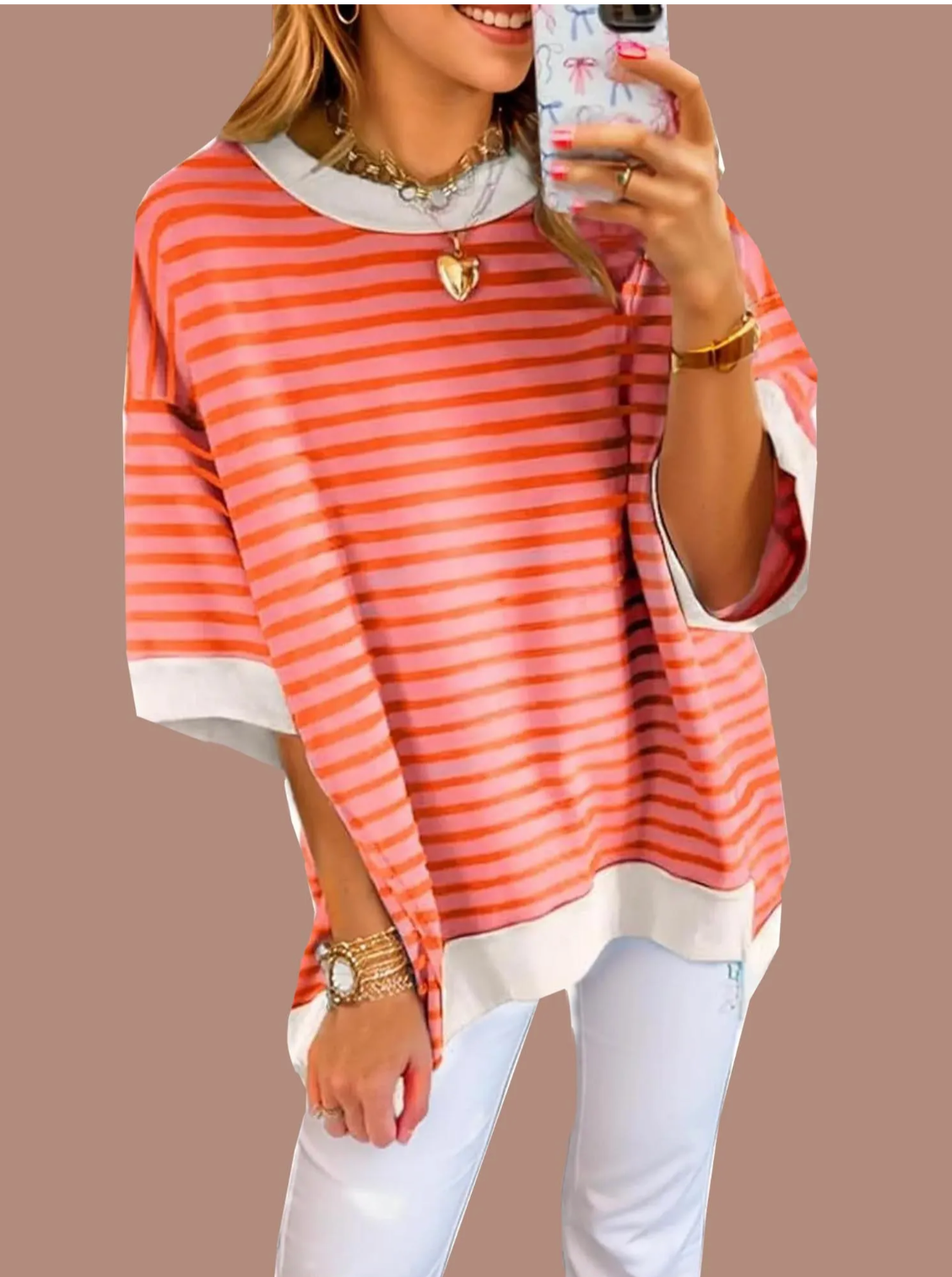 SAGE | Oversized Striped T-Shirt