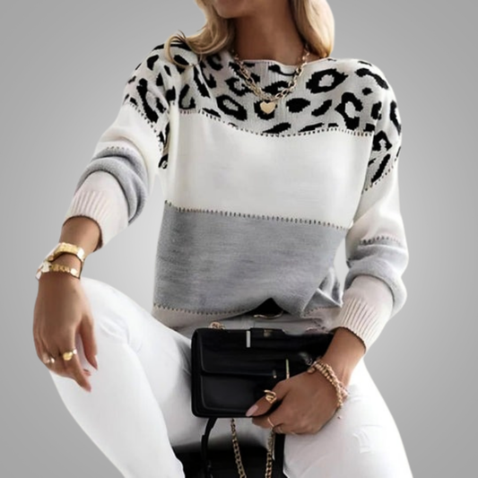 HARPER | Leopard Print Casual Sweater