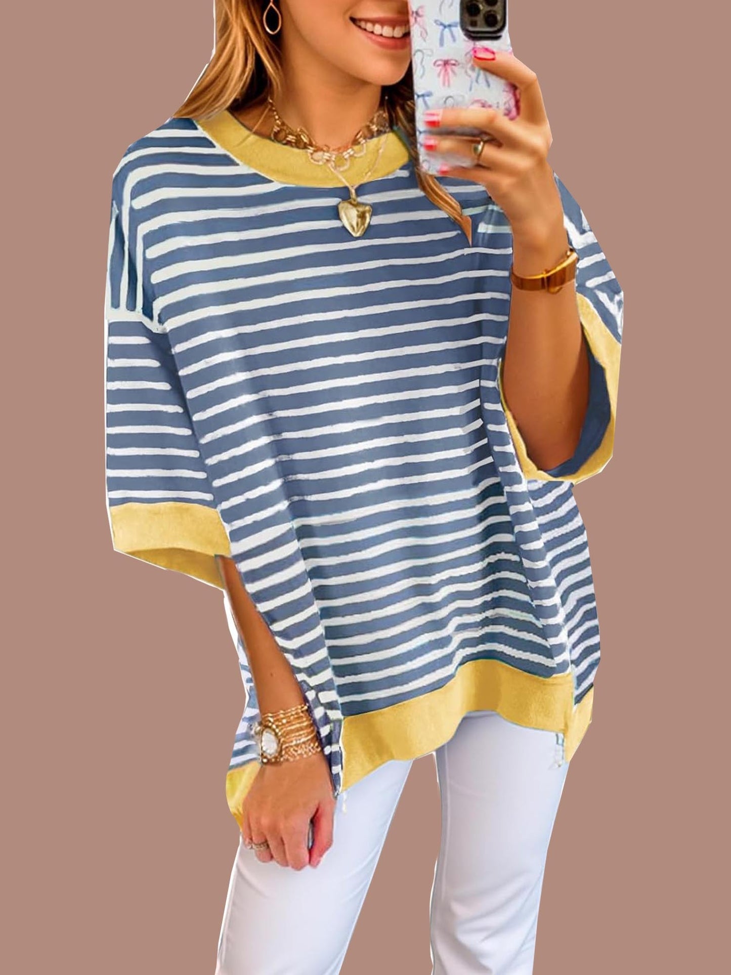 SAGE | Oversized Striped T-Shirt